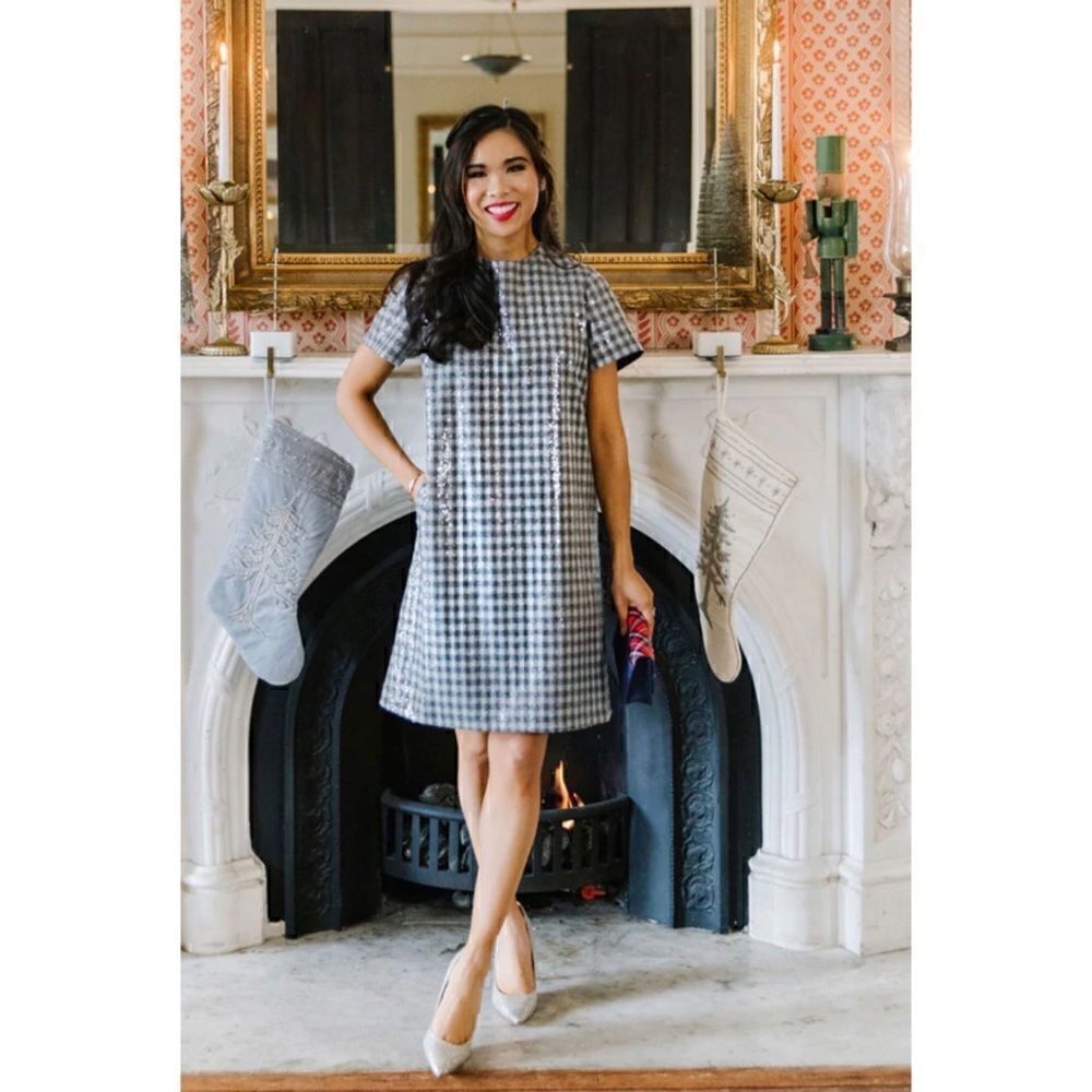 Draper James Collection Sequin Shift Dress NWT  Size 0/S